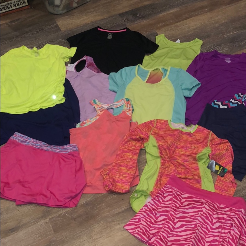 Teen / Tween Workout Clothes Shirt / Skort / Tanks